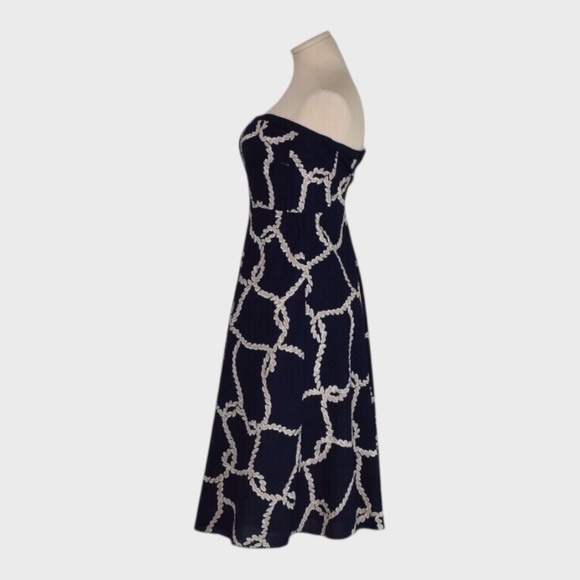 J Crew Strapless Printed Cotton Midi Dress - Picture 3 of 4